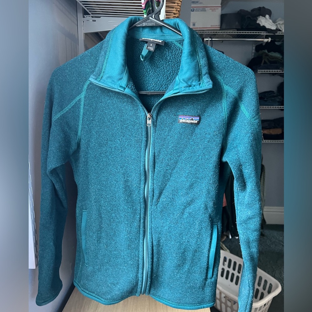Patagonia better sweater in teal, size small GUC